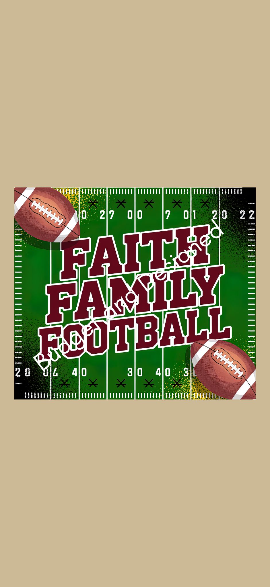 Faith Family Football Tumbler