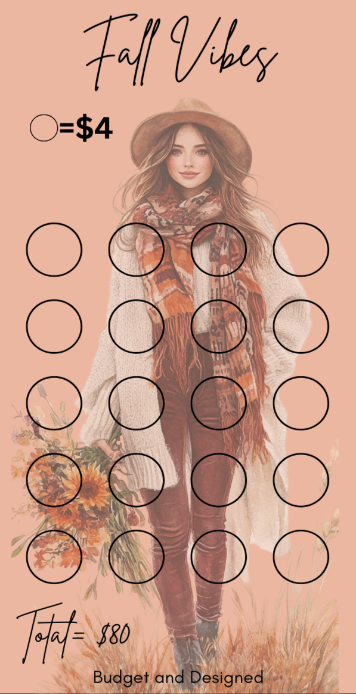 Fall Vibes Savings Challenge Digital Version