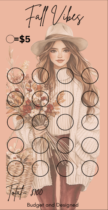Fall Vibes Savings Challenge Digital Version