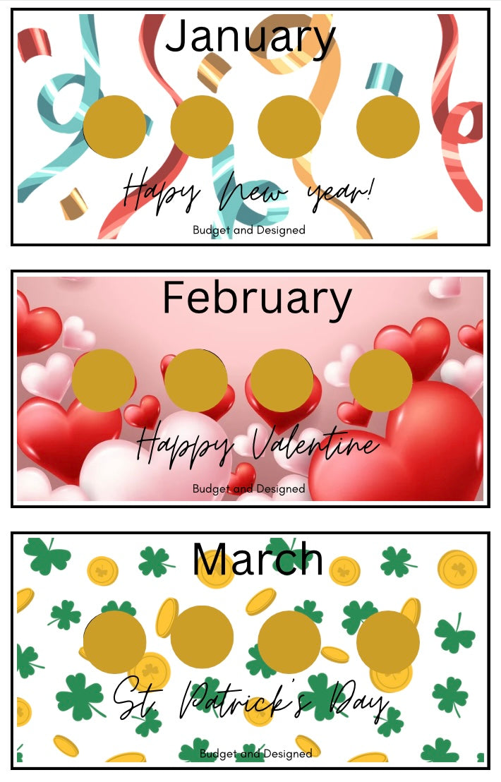 $1K Monthly Scratch-off Savings Challenge