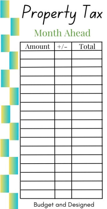Month Ahead Check Tracker