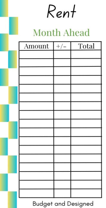 Month Ahead Check Tracker