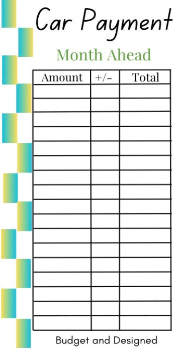 Month Ahead Check Tracker