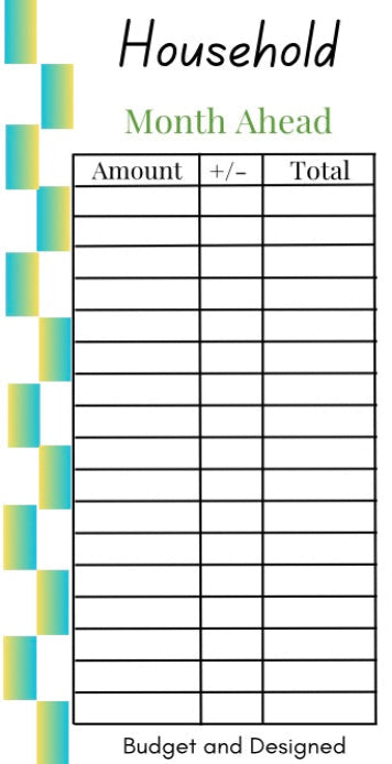 Month Ahead Check Tracker