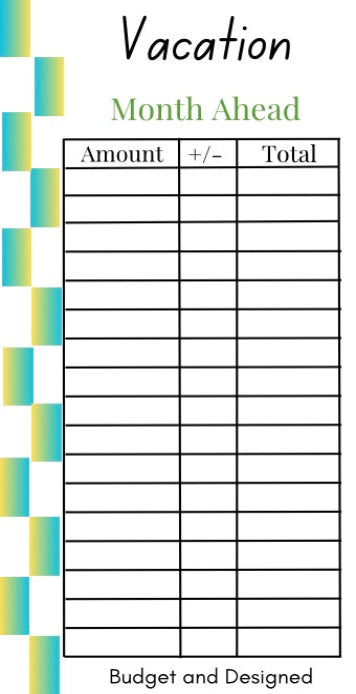 Month Ahead Check Tracker