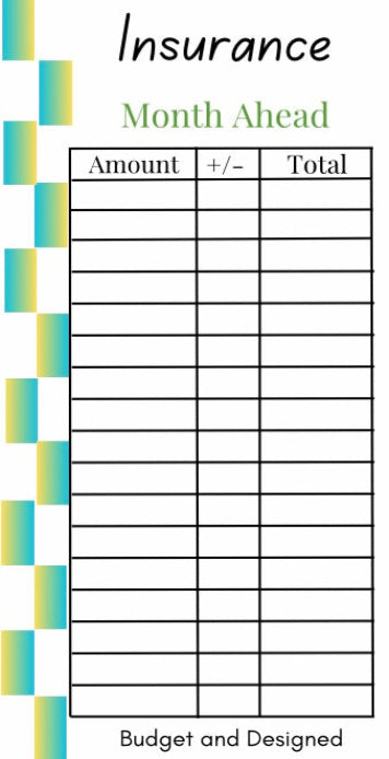 Month Ahead Check Tracker