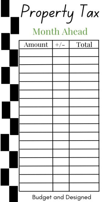 Month Ahead Check Tracker