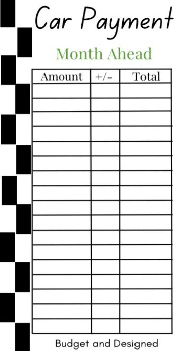 Month Ahead Check Tracker