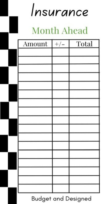Month Ahead Check Tracker