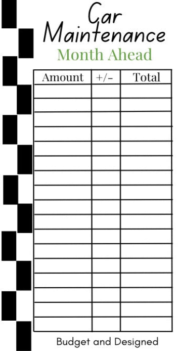 Month Ahead Check Tracker