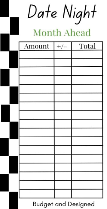 Month Ahead Check Tracker