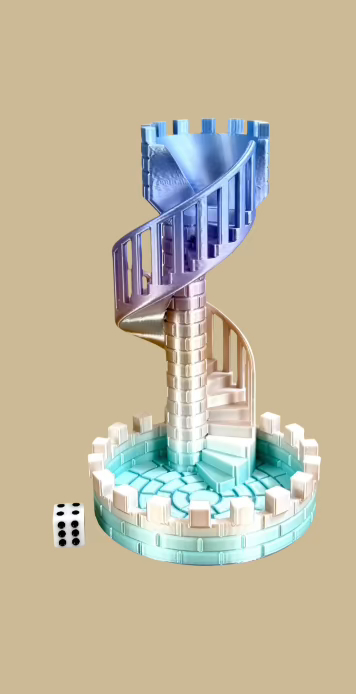 Spiral Pastel Pearl Castle Dice Tower
