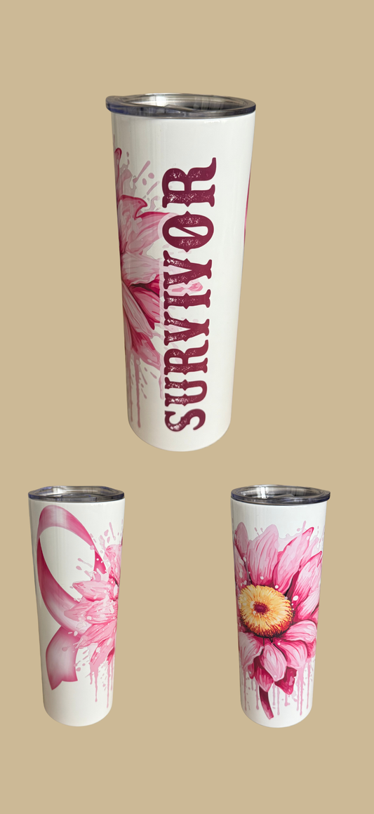 Pink Ribbon Survivor Tumbler
