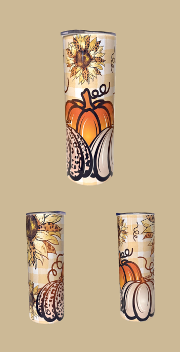 Plaid And Pumpkins Tumbler