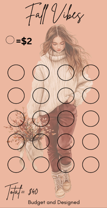 Fall Vibes Savings Challenge Digital Version