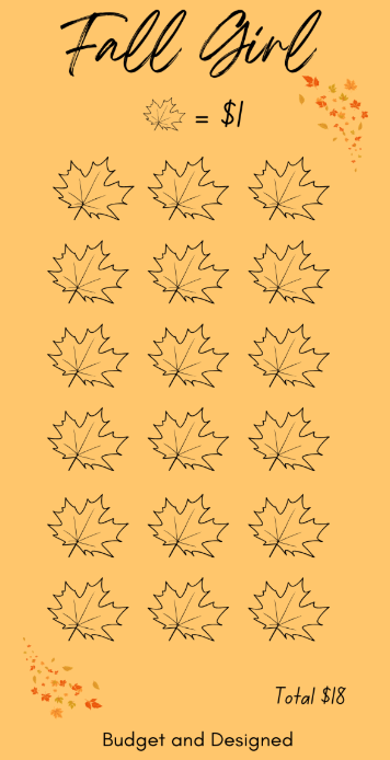 Fall Girl Savings Challenge Digital Version