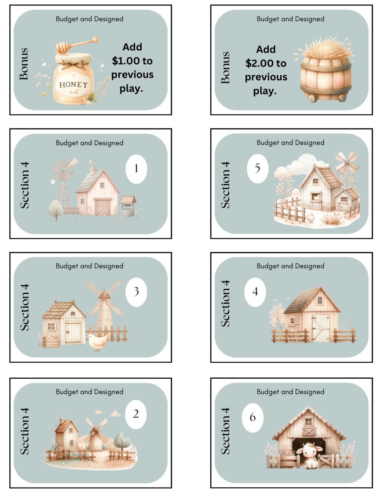 Farm Nursery Savings Challenge Game Digital Version