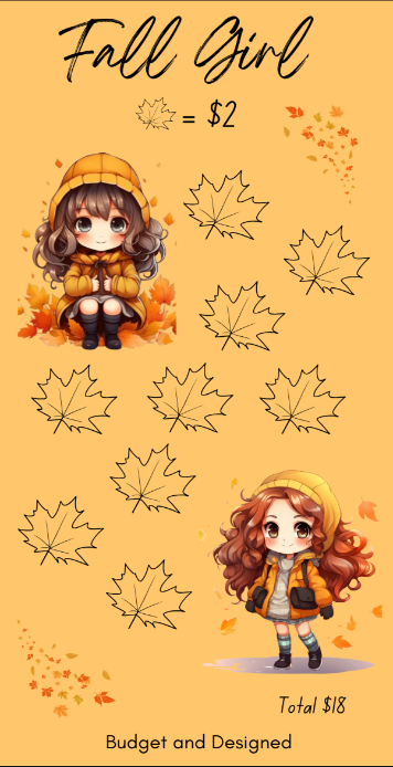 Fall Girl Savings Challenge Digital Version