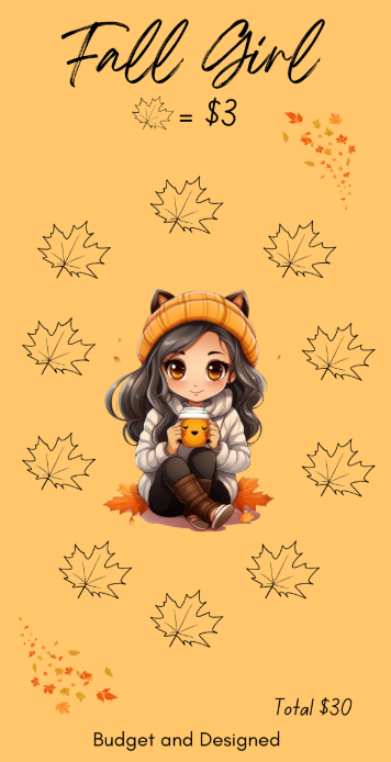 Fall Girl Savings Challenge Digital Version