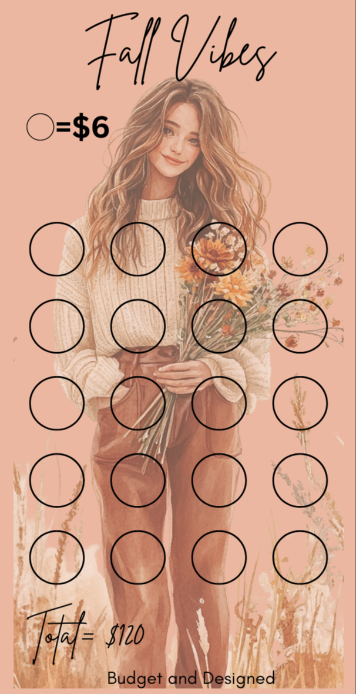 Fall Vibes Savings Challenge Digital Version