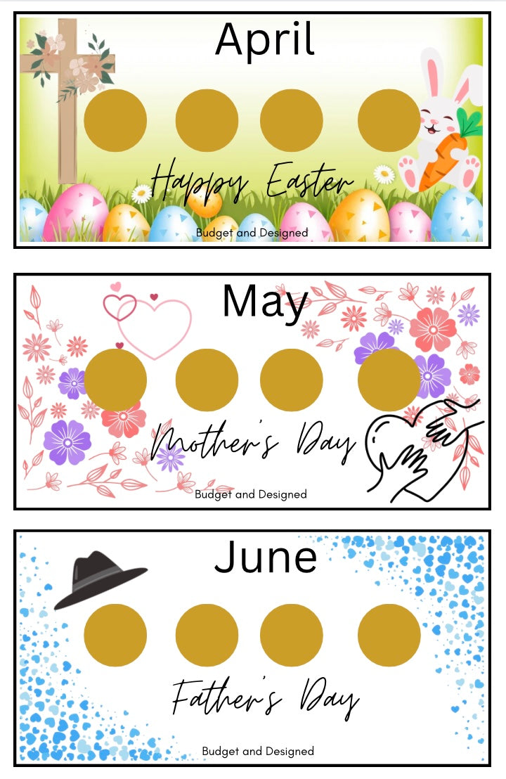 $1K Monthly Scratch-off Savings Challenge
