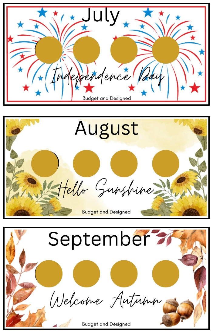 $1K Monthly Scratch-off Savings Challenge