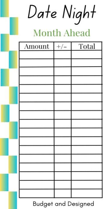 Month Ahead Check Tracker