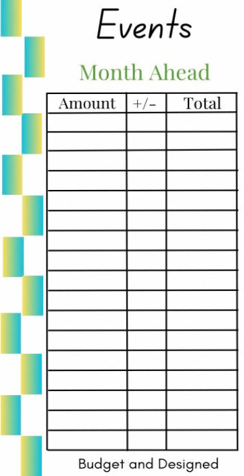 Month Ahead Check Tracker