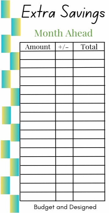 Month Ahead Check Tracker