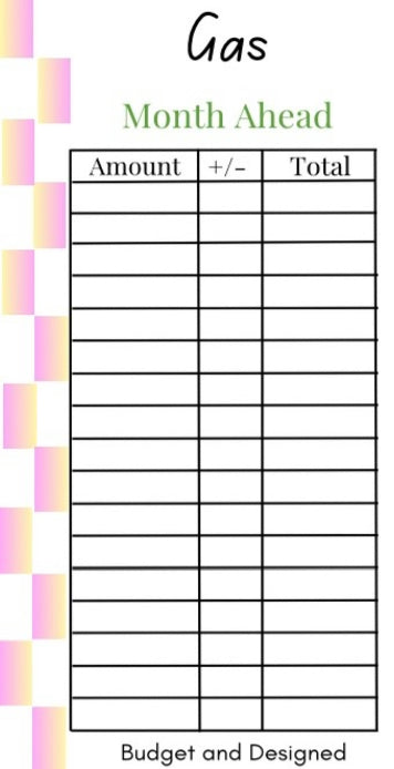 Month Ahead Check Tracker