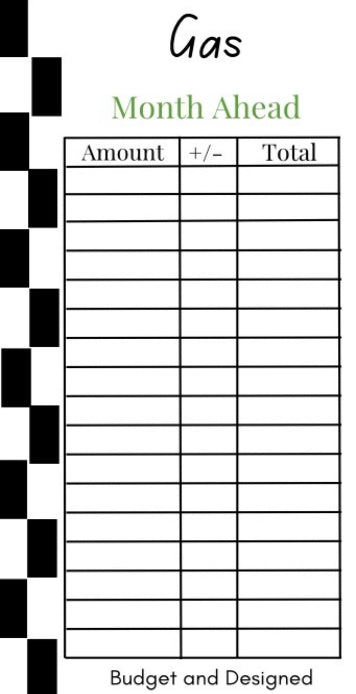 Month Ahead Check Tracker