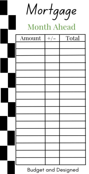 Month Ahead Check Tracker