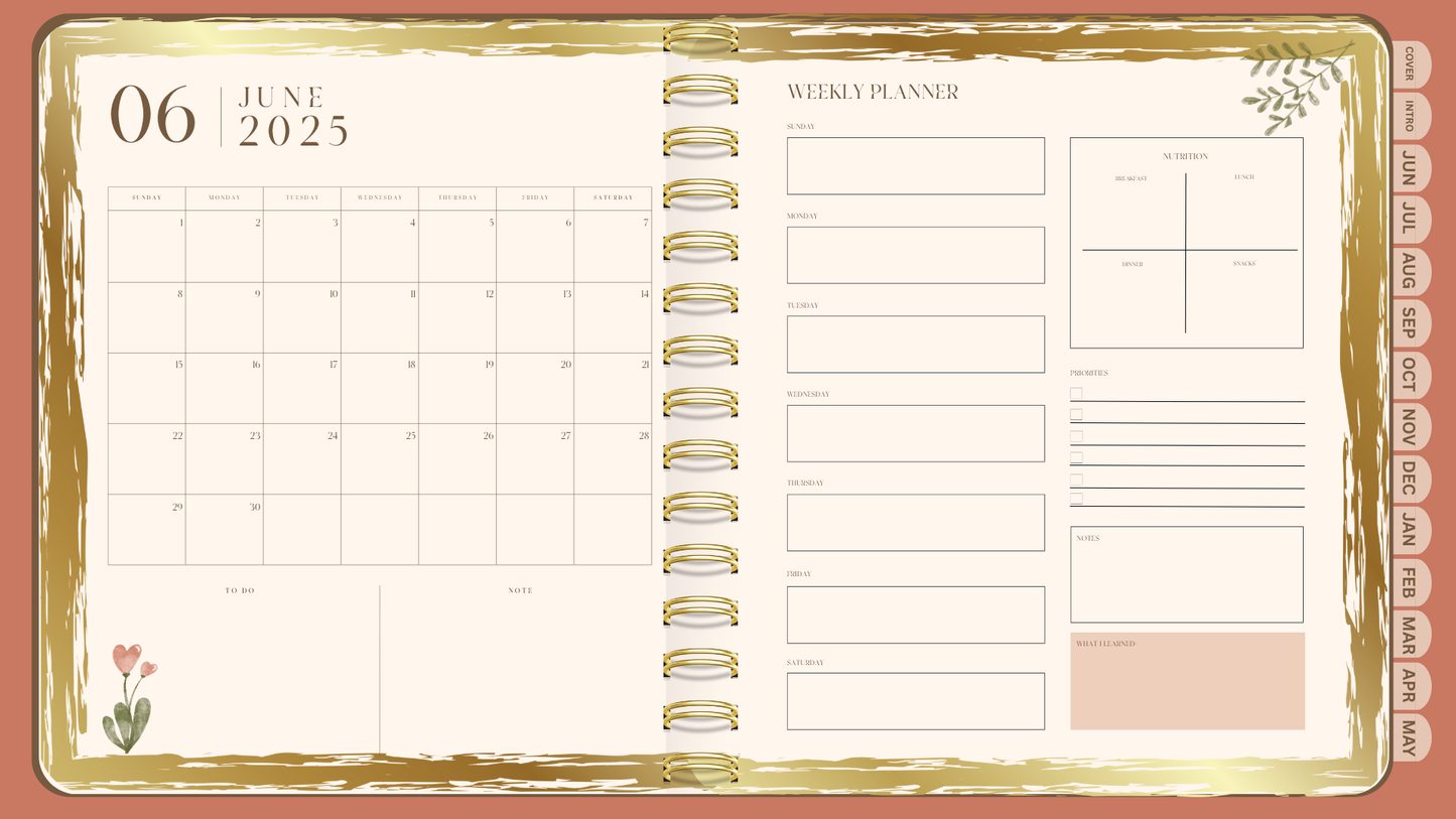 2025-2026 Growth Digital Planner